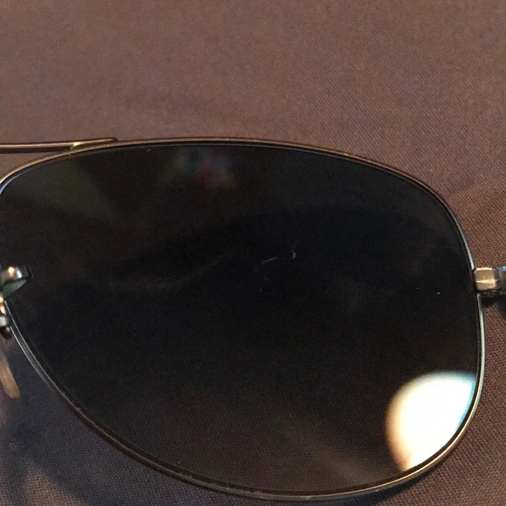 Ray-Ban Silver Frame Dark Gray Lenses Aviator Sunglasses